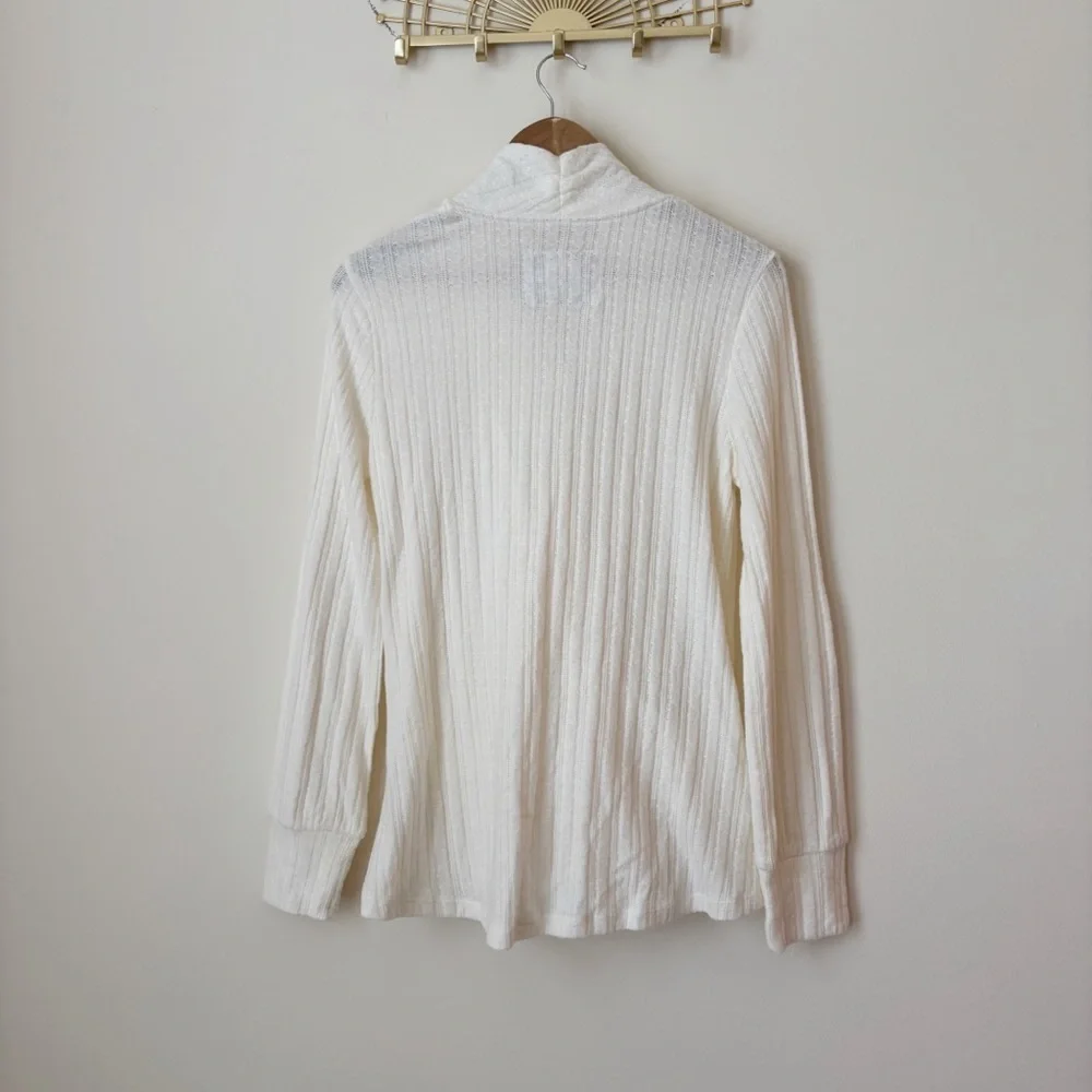 Maeve Ivory Surplice Sweater Medium NEW NWT Anthropologie